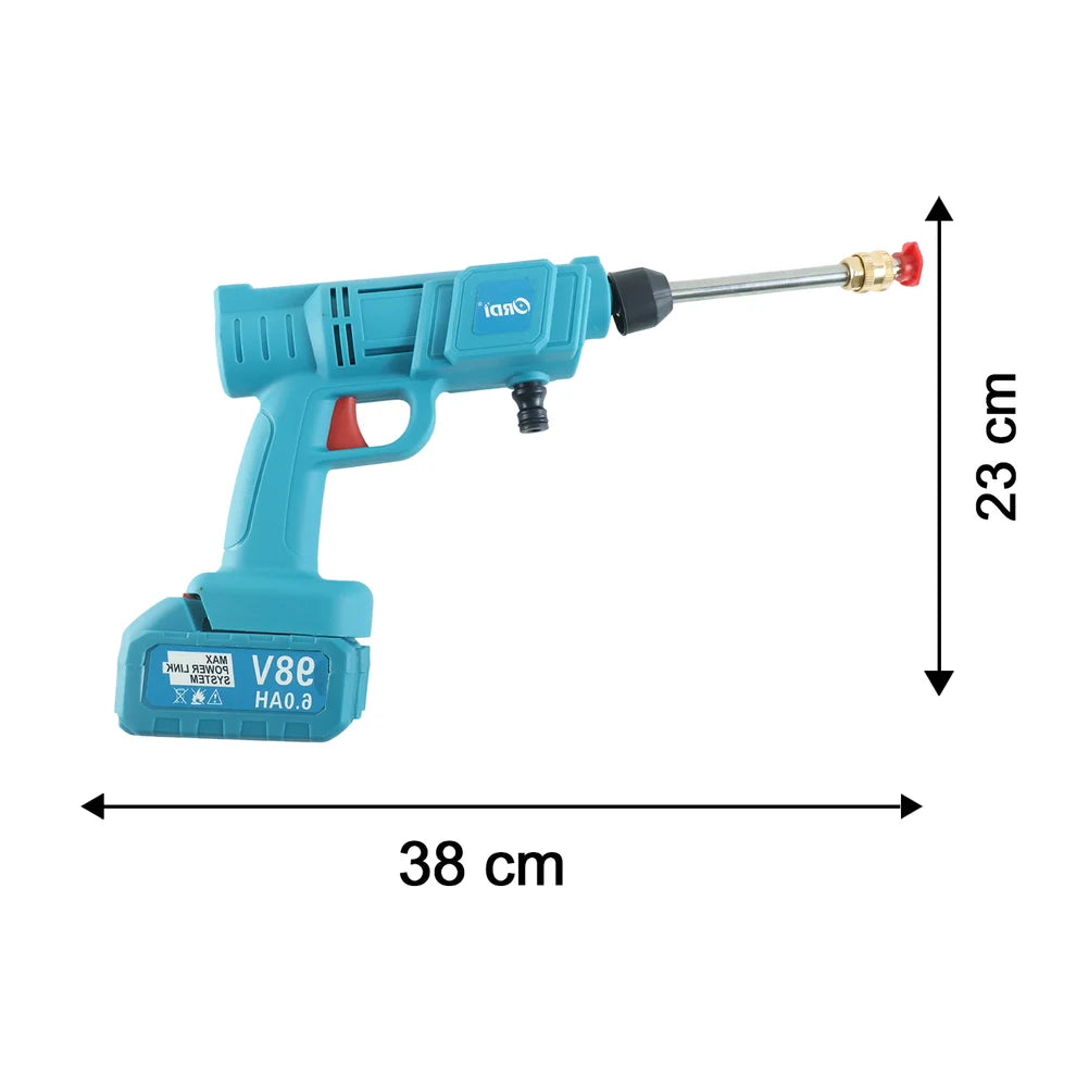 98V High Pressure Wireless Car Washer Kit with Battery and Accessories