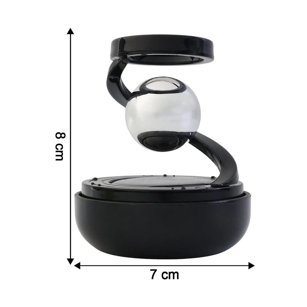 Solar-Powered Car Air Freshener – Rotating Galaxy Orb Design