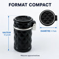 Car Cupholder Ashtray – LED Light, Lid & Portable Bin